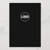 ブラックレストランテーブルメニューカードフラットメニュー メニュー (裏面)