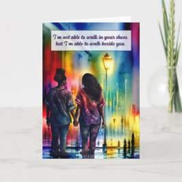 ブラックレズビアンカップル歩いてYouゲイレインボー カード