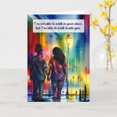 ブラックレズビアンカップル歩いてYouゲイレインボー カード (黄色い花)