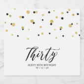 ブラックレタリングサーティ | 30th誕生日パーティービール ビールラベル (シングルラベル)