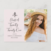 ブラックレタリングDO卒業発表 ポストカード (正面)