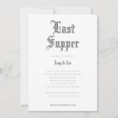 ブラックレターリハーサルディナー招待状 招待状 (正面)