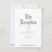 ブラックレター披露宴エンクロージャカード 出欠カード (正面)