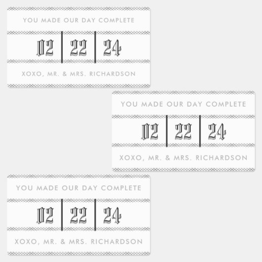 ブラックレター結婚クリスタルのギフトラベル ラベル (グループ)