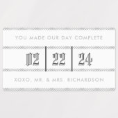 ブラックレター結婚クリスタルのギフトラベル ラベル (デザイン1)