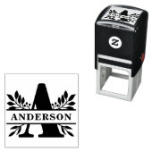 ブラックレターA葉モノグラム セルフインキングスタンプ (インサイチュ)