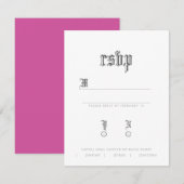 ブラックレターRSVP 出欠カード (正面/裏面)