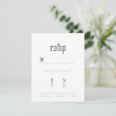 ブラックレターRSVP 出欠カード (スタンド正面)