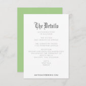 ブラックレタ結婚ーの詳細エンクロージャカード 出欠カード (正面/裏面)