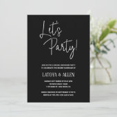 ブラックレッツパーティーカジュアル披露宴が駆け落ち 招待状 (スタンド正面)