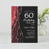 ブラックレッドアガテ60誕生日 招待状 (スタンド正面)