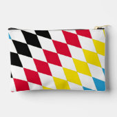 ブラックレッドイエローブルーバイエルダイヤモンド国旗のパターン アクセサリーポーチ (裏面)