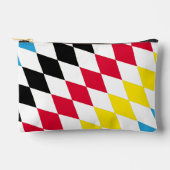 ブラックレッドイエローブルーバイエルダイヤモンド国旗のパターン アクセサリーポーチ (正面)