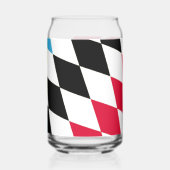 ブラックレッドイエローブルーバイエルダイヤモンド国旗のパターン ガラス缶 (正面)