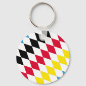 ブラックレッドイエローブルーバイエルダイヤモンド国旗のパターン キーホルダー (裏面)