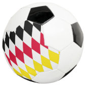 ブラックレッドイエローブルーバイエルダイヤモンド国旗のパターン サッカーボール (3/4)