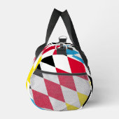 ブラックレッドイエローブルーバイエルダイヤモンド国旗のパターン ダッフルバッグ (右)