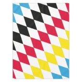 ブラックレッドイエローブルーバイエルダイヤモンド国旗のパターン テーブルクロス (正面)