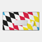 ブラックレッドイエローブルーバイエルダイヤモンド国旗のパターン デスクマット (キーボード&マウス)