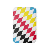 ブラックレッドイエローブルーバイエルダイヤモンド国旗のパターン バスマット (正面縦)