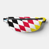 ブラックレッドイエローブルーバイエルダイヤモンド国旗のパターン ファニーパック (レイダウン)