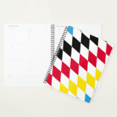 ブラックレッドイエローブルーバイエルダイヤモンド国旗のパターン プランナー手帳 (ディスプレー)