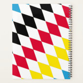 ブラックレッドイエローブルーバイエルダイヤモンド国旗のパターン プランナー手帳 (裏面)