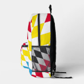 ブラックレッドイエローブルーバイエルダイヤモンド国旗のパターン プリントバックパック (右)