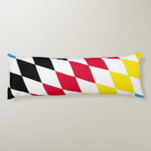 ブラックレッドイエローブルーバイエルダイヤモンド国旗のパターン ボディピロー (裏面)