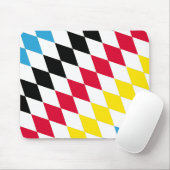 ブラックレッドイエローブルーバイエルダイヤモンド国旗のパターン マウスパッド (マウス)