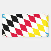 ブラックレッドイエローブルーバイエルダイヤモンド国旗のパターン 横断幕 (横)