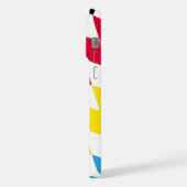 ブラックレッドイエローブルーバイエルダイヤモンド国旗のパターン iPhoneケース (左側面)