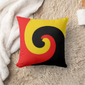 ブラックレッドイエローレトロ絵画ズ抽象芸術アート クッション (ブランケット)