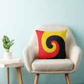 ブラックレッドイエローレトロ絵画ズ抽象芸術アート クッション (椅子)