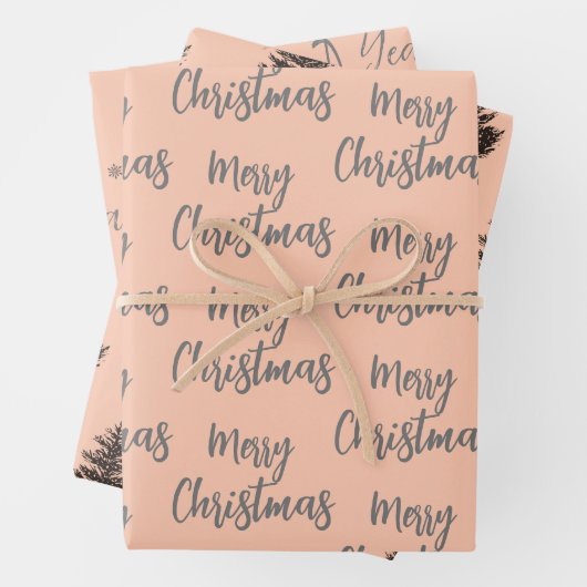 ブラックレッドエレガントメリークリスマスラッピング紙 ラッピングペーパーシート (インサイチュ)
