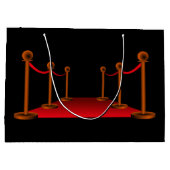 ブラックレッドカーペットハリウッドスイーツ16誕生日 ラージペーパーバッグ (裏面)