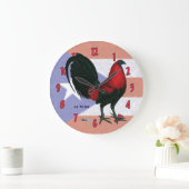 ブラックレッドガロ時計 ラージ壁時計 (ホーム)