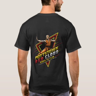 ブラックレッドクラウドカンフークラブTシャツ Tシャツ