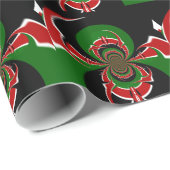 ブラックレッドグリーングラフィックスHAKUNA MATATA ラッピングペーパー (ロールコーナー)