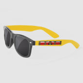 ブラックレッドグリーンシェードKenyaボトムアップ国旗Sungla サングラス (左)