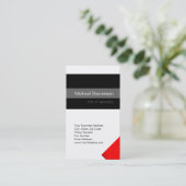 ブラックレッドグレーホワイトコンサルタントの名刺 名刺 (スタンド正面)