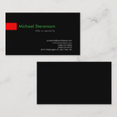 ブラックレッドグレーホワイトコンサルタントの名刺 名刺 (正面/裏面)