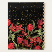 ブラックレッドゴールデンヴィンテージパターンデイリープランナー プランナー手帳 (裏面)