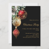 ブラックレッドゴールドの宝玉クリスマスパーティー 招待状 (正面)