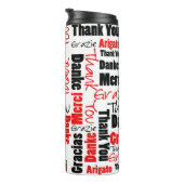 ブラックレッドサンキュータイポグラフィワードクラウド タンブラー (回転右)