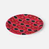 ブラックレッドサングラスサマー誕生日 ペーパープレート (アングル)