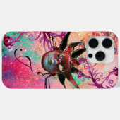 ブラックレッドジェスターマスク仮装ピンクモノグラム Case-Mate iPhoneケース (裏面 (横))