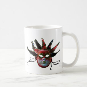 ブラックレッドジェスターマスク,仮装パーティー コーヒーマグカップ