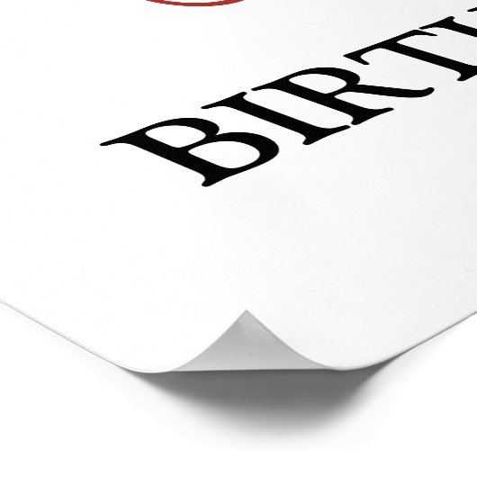 ブラックレッドスウィート16誕生日カスタム18x24 ポスター (角)