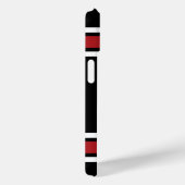 ブラックレッドスポーツジャージー名前をカスタムする番号 Case-Mate iPhoneケース (裏面 / 右)